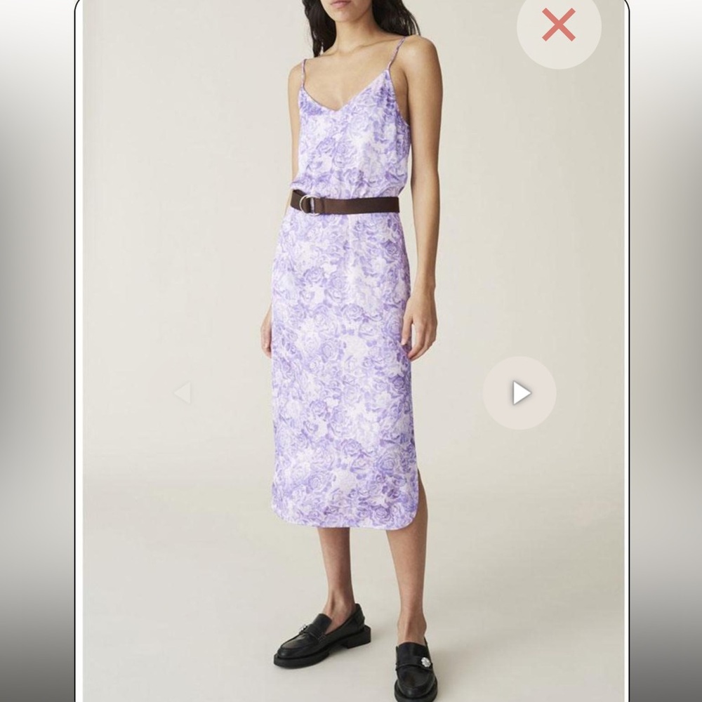 Ganni Lavender Floral Dress